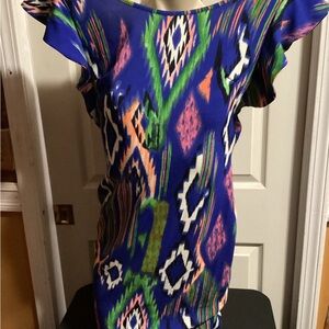 PRETTY MULTI COLOR DRESS NWOT